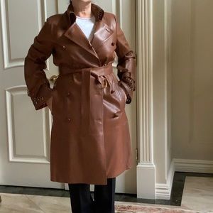 NWT Escada 100% Nala  Lambskin Coat/Trenchcoat Size 38 US 6. - 10